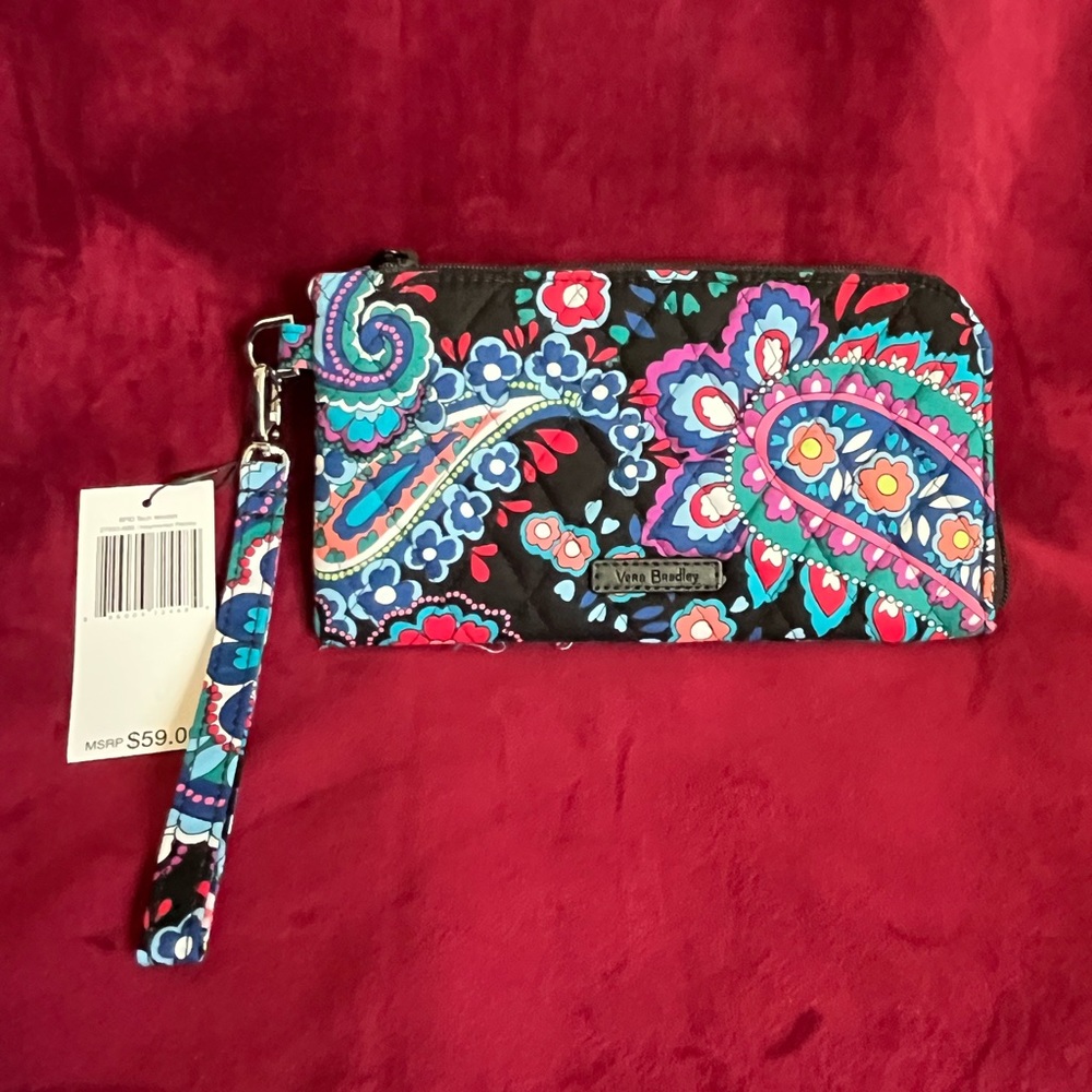 *verabradley haymarket paisley- wristlet wallet-NWT